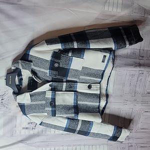 Hurley plaid button up jacket NWT
